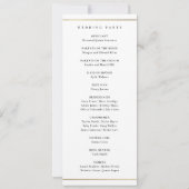 Elegantes Monogramm Goldene Hochzeits-Programm (Rückseite)