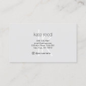 Elegantes Monogramm Gray Modern Gold gestreift Visitenkarte (Rückseite)