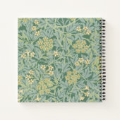 Elegantes Monogramm Grüne Jasmin-Blumen Notizblock (Rückseite)