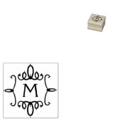 elegantes Monogramm Gummistempel (Stempel)