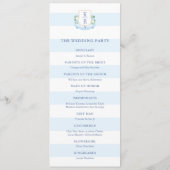 Elegantes Monogramm-Hochzeitsprogramm Programm (Rückseite)