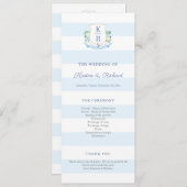 Elegantes Monogramm-Hochzeitsprogramm Programm (Vorne/Hinten)