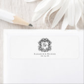 Elegantes Monogramm Hochzeitswappen Zigarrenband (Insitu)