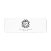 Elegantes Monogramm Hochzeitswappen Zigarrenband (Vorne)