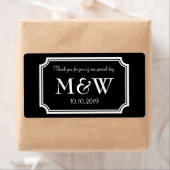 Elegantes Monogramm-Hochzeitswein- oder Wasserflas (Insitu)