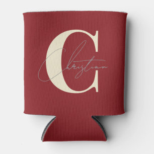 Elegantes Monogramm im Stil der Mitte des 20. Jahr Dosenkühler