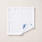 Elegantes Monogramm in Dolphin Cartouche-Vorlage Badhandtuch Set (Waschlappen)