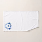 Elegantes Monogramm in Dolphin Cartouche-Vorlage Badhandtuch Set (Handtuch)