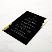 Elegantes Monogramm in einem HochzeitGold Folieneinladung (Gedreht)