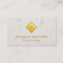 Elegantes Monogramm in Imitaten Goldfolie Weißer M