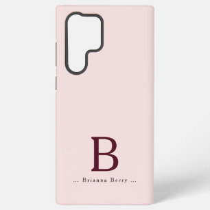 Elegantes Monogramm in Rosa Samsung Galaxy Hülle