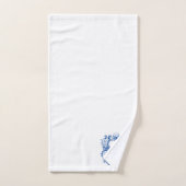 Elegantes Monogramm in Sea Muschel Cartouche-Templ Badhandtuch Set (Handtuch)