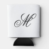 Elegantes Monogramm-Initial Dosenkühler (Rückseite)