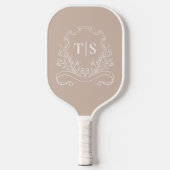Elegantes Monogramm-Initial-Klassiker Pickleball Schläger (Vorderseite)