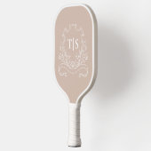 Elegantes Monogramm-Initial-Klassiker Pickleball Schläger (Links)
