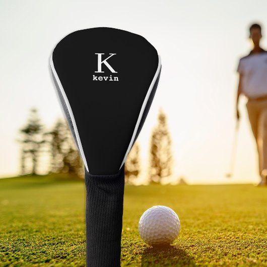 Elegantes Monogramm Initial Name personalisiert sc Golf Headcover