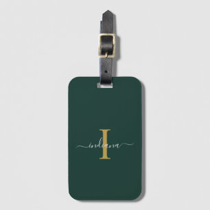 Elegantes Monogramm Initial Schriftname Reise Gepäckanhänger