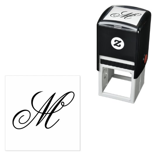 Elegantes Monogramm Initial Selbstfärbestempel Permastempel (Beispiel)