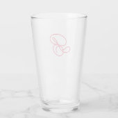 Elegantes Monogramm-Initial-Typografie-Logo Glas (Rückseite)