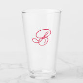 Elegantes Monogramm-Initial-Typografie-Logo Glas (Vorderseite)