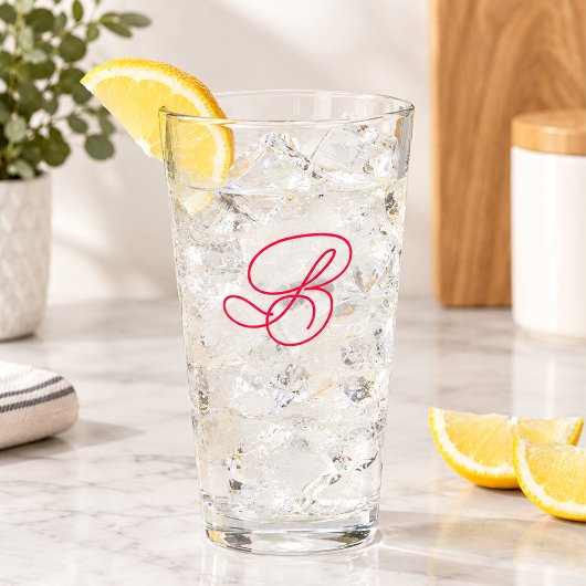 Elegantes Monogramm-Initial-Typografie-Logo Glas