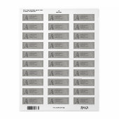 Elegantes Monogramm Initiale A Adresse Silber Pfin (Vorne)