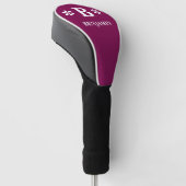 Elegantes Monogramm Initiale Name personalisiert Golf Headcover (angewinkelt)