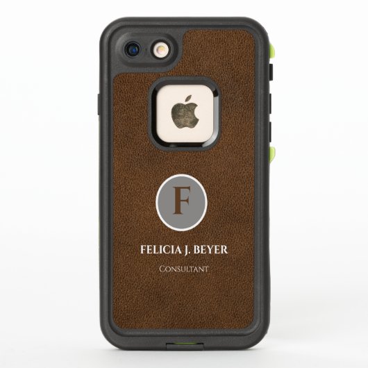 Elegantes Monogramm iPhone Case Maßgeschneiderte s (Rückseite)