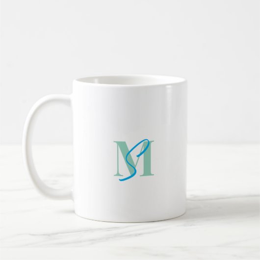 Elegantes Monogramm Kaffeetasse (Links)
