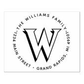 Elegantes Monogramm kreiert Ihre eigene Rücksendea Gummistempel (Prägung)