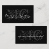 Elegantes Monogramm-kundengerechte Visitenkarte (Vorne/Hinten)