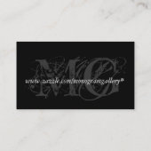 Elegantes Monogramm-kundengerechte Visitenkarte (Rückseite)