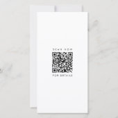 Elegantes Monogramm-Lesezeichen QR-Code Rustikales Save The Date (Rückseite)