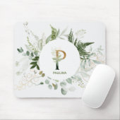 Elegantes Monogramm Letter P-Maus-Pad Mousepad (Mit Mouse)