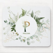 Elegantes Monogramm Letter P-Maus-Pad Mousepad (Vorne)