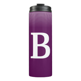 Elegantes Monogramm - Lila Thermaltumbler Thermosbecher