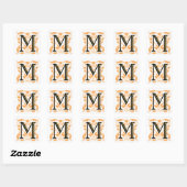 Elegantes Monogramm 'M' - Aufkleber (Blatt)