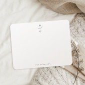 Elegantes Monogramm minimales personalisiertes Sta Mitteilungskarte