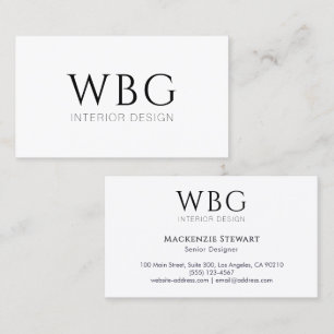 Elegantes Monogramm Minimalistisch Beruflich Visitenkarte