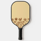Elegantes Monogramm - Minimalistische Wildblume Pickleball Schläger (Rückseite)