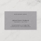 Elegantes Monogramm Minimalistisches Template luxu Visitenkarte (Rückseite)