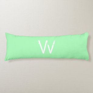 Elegantes Monogramm Mintgrün Seitenschläferkissen