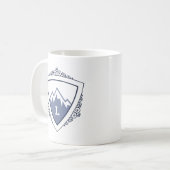 Elegantes Monogramm mit Bergkamm Kaffeetasse (Vorderseite Links)