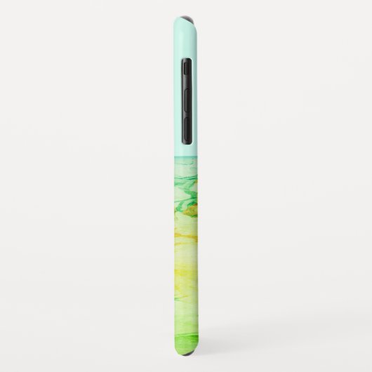 Elegantes Monogramm mit lackierter Frühlingsgrün Case-Mate iPhone Hülle (Hinten/Links)