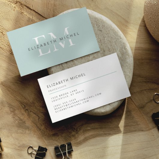 Elegantes Monogramm, modern geprägt, beruflich Visitenkarte