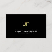 Elegantes Monogramm-moderner erstklassiger Visitenkarte (Vorderseite)