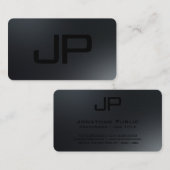 Elegantes Monogramm moderner Minimalistischer Vorl Visitenkarte (Vorne/Hinten)