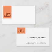 Elegantes Monogramm moderner Minimalistischer Vorl Visitenkarte (Vorne/Hinten)