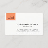 Elegantes Monogramm moderner Minimalistischer Vorl Visitenkarte (Rückseite)