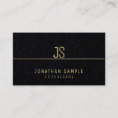 Elegantes Monogramm Modernes Gold Name Elite Templ Visitenkarte (Vorderseite)